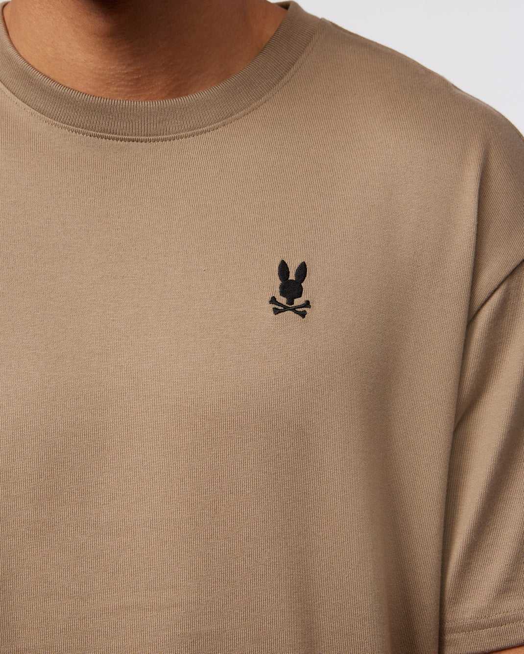 Tees Psycho Bunny Oversized Tee Grise Marron Homme | JIP-32131610